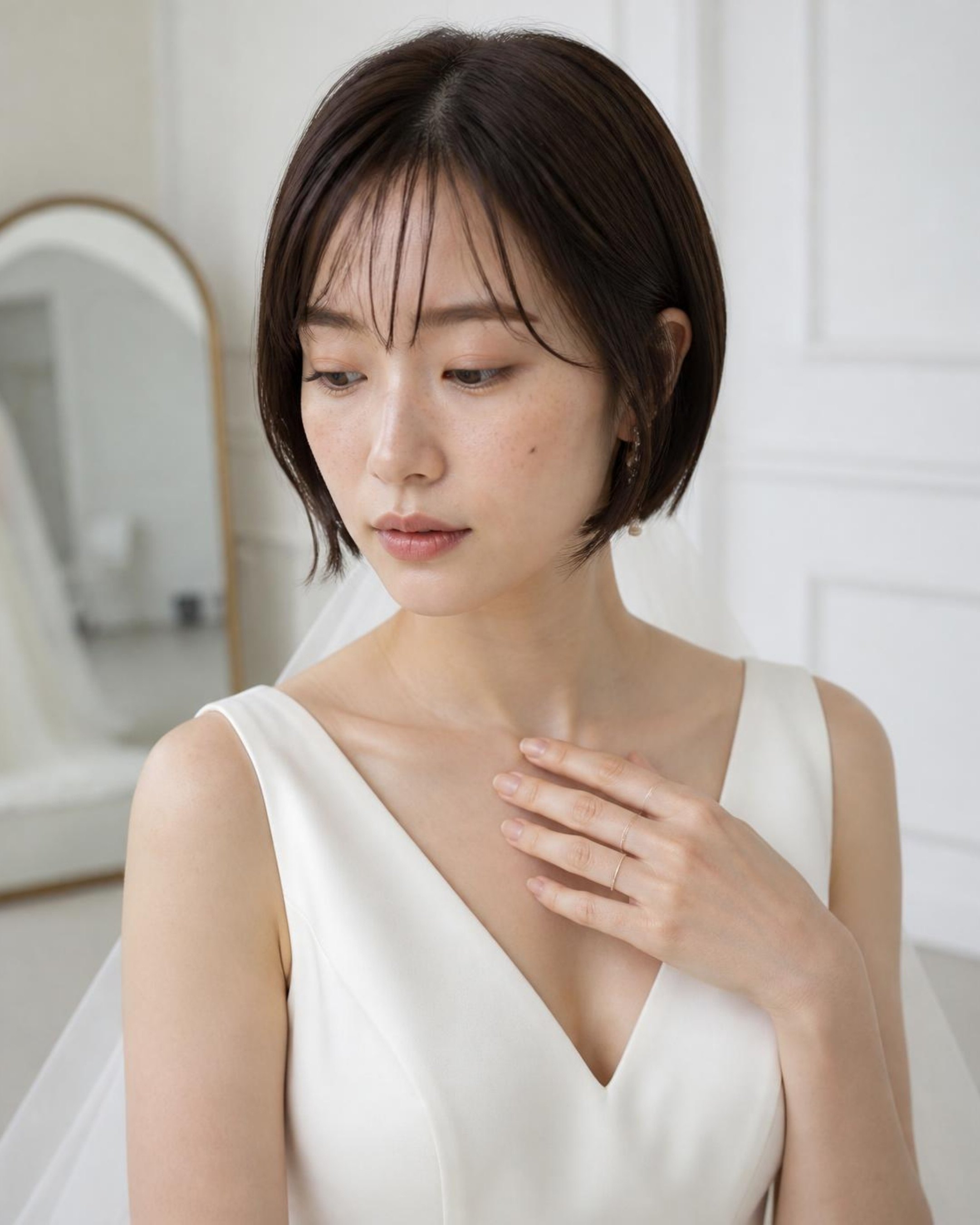 거울 옆 피팅룸, 오후.
